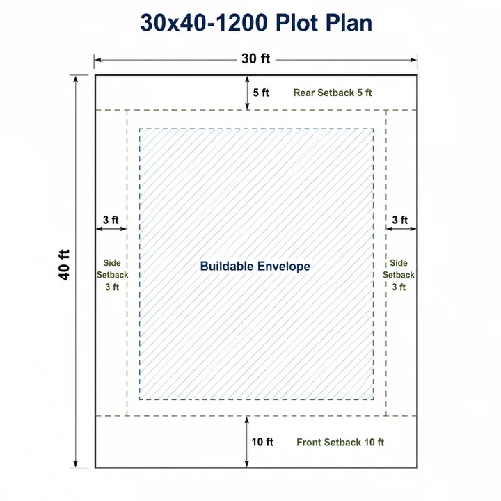 Godrej Plots Malur 30 x 40 ft plot 1,200 sq ft plot plan