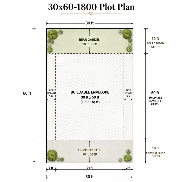 Godrej Plots Malur 30 x 60 ft plot 1,800 sq ft plot plan